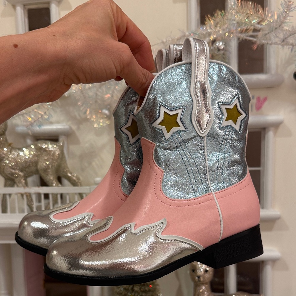 SCHUTZ Pink and Silver Kids Boots